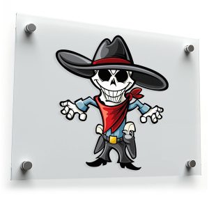 Skeleton Cowboy Vinyl Sticker