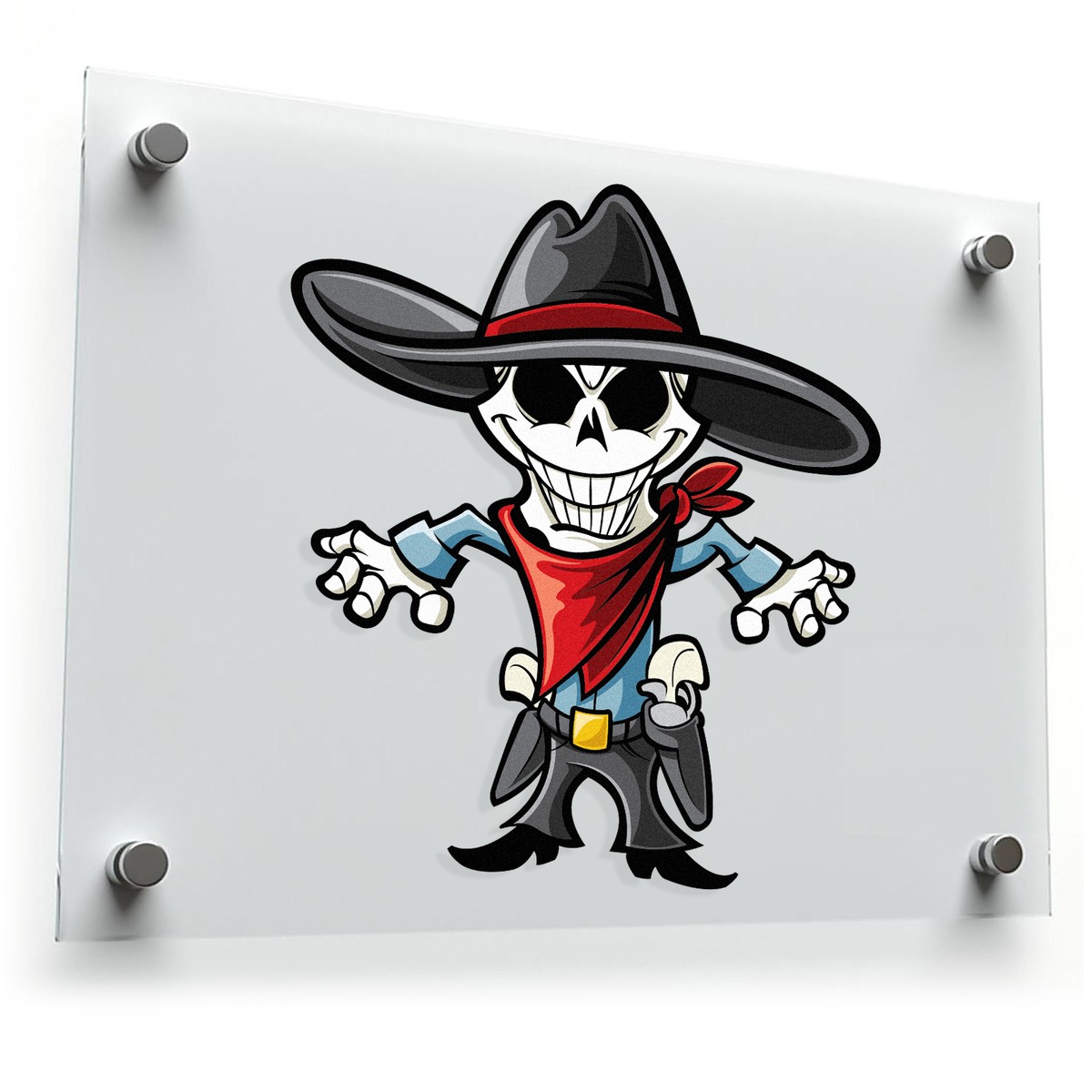 Skeleton Cowboy Vinyl Sticker 3 Skeleton Cowboy Vinyl Sticker