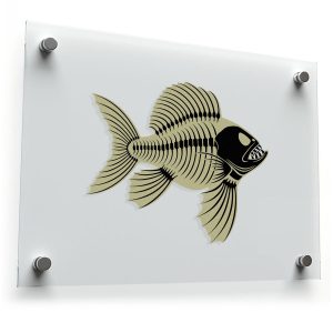Skeleton Fish Sticker