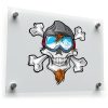 Ski Skull Vinyl Decal 1