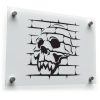 Skull Brick Wall Vinyl Sticker 1