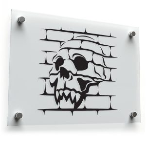 Skull Brick Wall Vinyl Sticker
