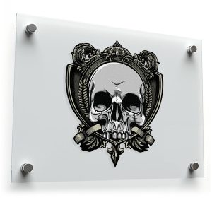 Skull Crest Vinyl Sticker