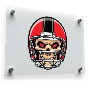 Skull Football Helmet Sticker