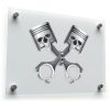 Skull Piston Crossed Sticker 1