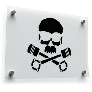 Skull & Pistons Sticker