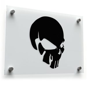 Skull Silhouette Vinyl Sticker