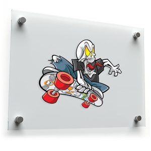 Skull Skateboarding Vinyl Sticker