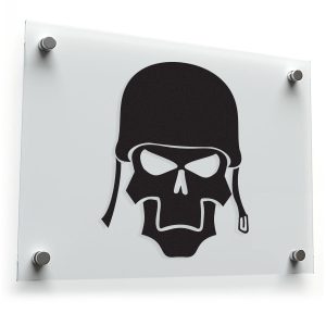 Skull Soldier Helmet Sticker