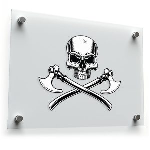 Skull and Crossed Axes Sticker