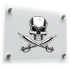 Skull and Crossed Swords Vinyl Sticker 1