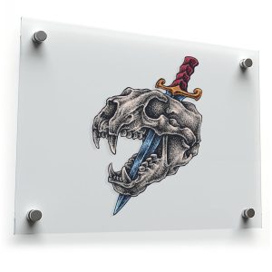 Skull and Dagger Sticker