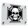 Skull and Iron Cross Vinyl Sticker