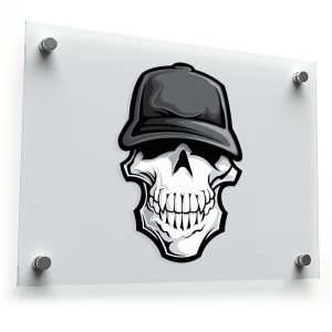 Skull with Cap Sticker
