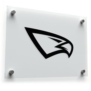 Sleek Eagle Head Silhouette Vinyl Sticker