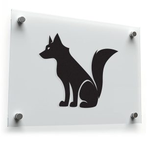 Sleek Fox Silhouette Vinyl Sticker