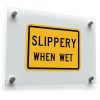 Slippery When Wet Sticker – Durable Yellow and Black