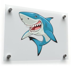 Smiling Blue Shark Sticker