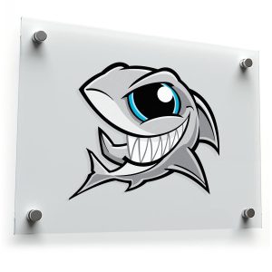Smiling Cartoon Shark Decal