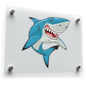 Smiling Cartoon Shark Sticker