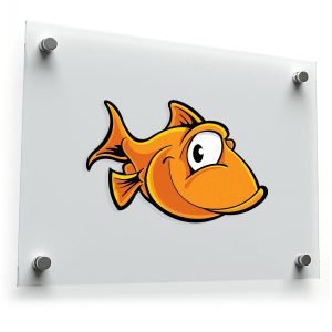 Smiling Orange Fish Sticker