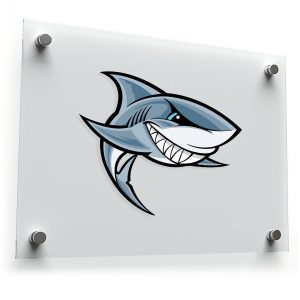 Smiling Shark Cartoon Sticker