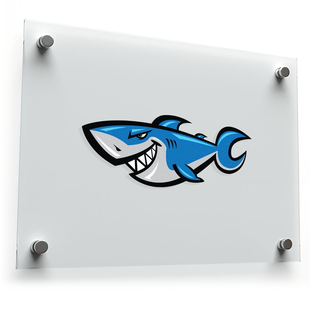 Smiling Shark Cartoon Sticker 3 Smiling Shark Cartoon Sticker