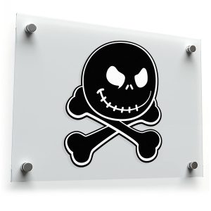 Smiling Skull and Crossbones Sticker