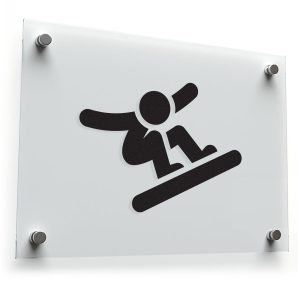 Snowboarding Silhouette Vinyl Sticker