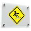 Snowboarding Warning Sign Sticker 1