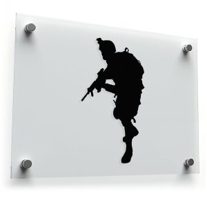 Soldier Silhouette Vinyl Sticker