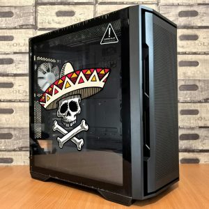 Alternative view of Sombrero Skull Sticker