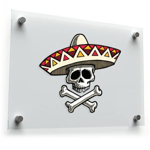 Sombrero Skull Sticker