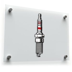 Spark Plug Vinyl Decal