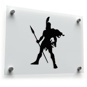 Spartan Warrior Silhouette Vinyl Decal
