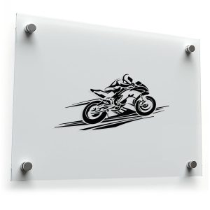 Speed Racer Motorcycle Silhouette Decal