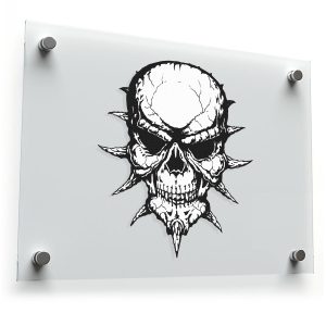 Spiked Skull Sticker
