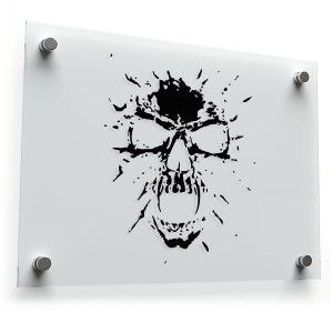 Splatter Skull Sticker