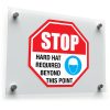 Stop Hard Hat Required Sticker