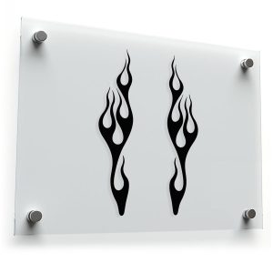 Stylized Flame Sticker Set