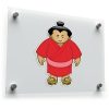 Sumo Wrestler Cartoon Sticker