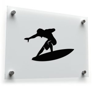 Surfboard Rider Silhouette Decal