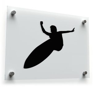 Surfer Silhouette Sticker
