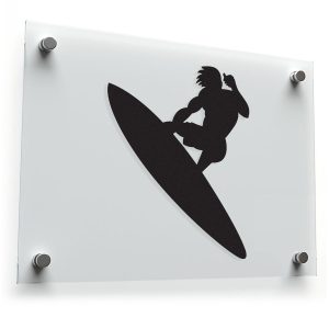 Surfer Silhouette Sticker
