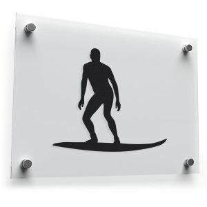 Surfer Silhouette Sticker