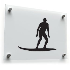 Surfer Silhouette Sticker