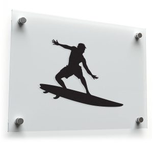 Surfer Silhouette Sticker