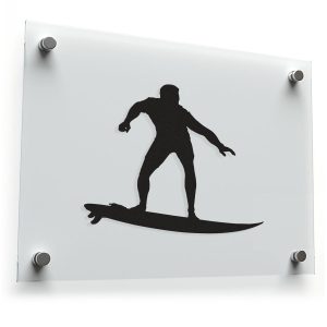 Surfer Silhouette Sticker