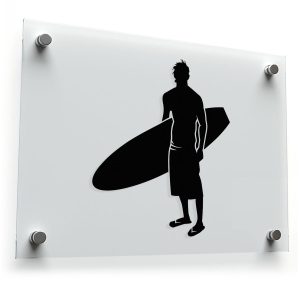 Surfer Silhouette Sticker