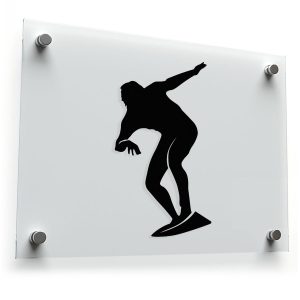 Surfer Silhouette Vinyl Decal